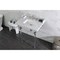 Kingston Brass 30 Carrara Marble Console Sink with Acrylic Legs, Marble WhiteBrushed Nickel LMS30MASQ8 - alternate 4